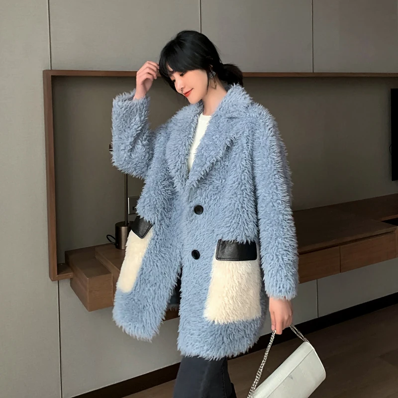 Осенне-зимнее пальто женская одежда 2020 корейское с натуральным мехом Женская