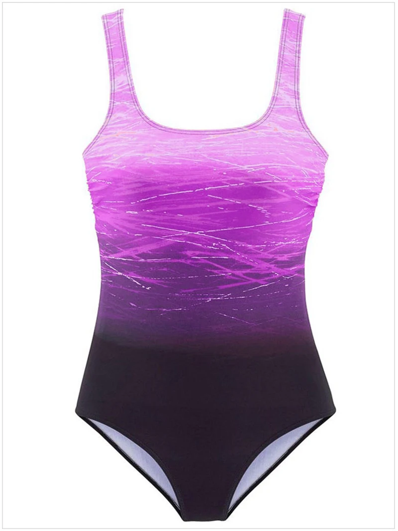 

Gradient one-piece swimsuit women's solid color sexy non-steel bikini one-piece swimsuit inkjet one-piece swimsuit