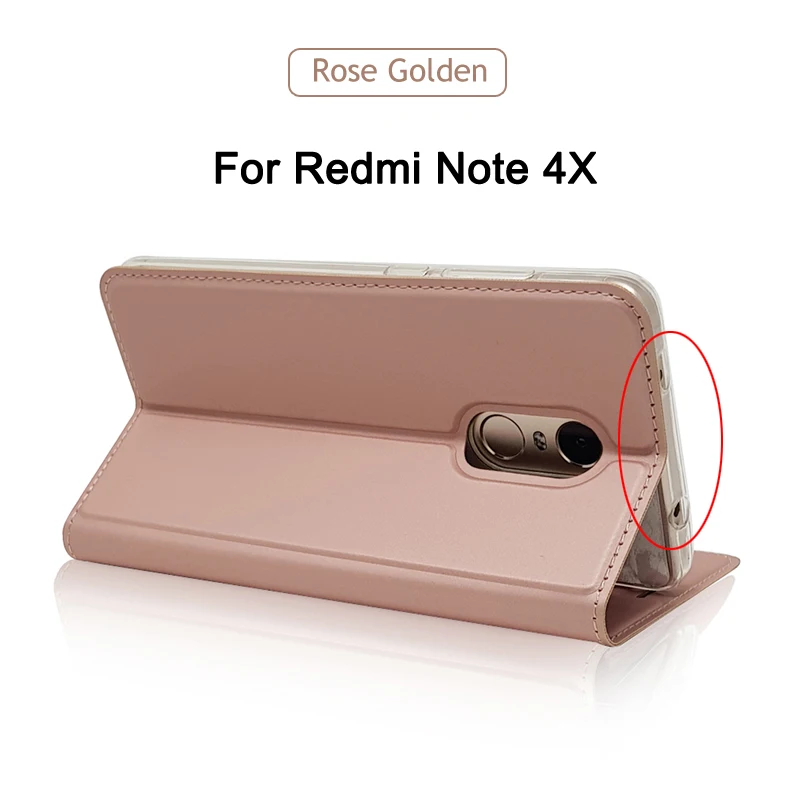 Redmi Note 4x чехол ZROTEVE кошелек чехол для Xiaomi Redmi Note 4 Pro Global Флип кожаный чехол для Xiaomi Note 4x4 Note4 чехол s - Цвет: Rose gold 4x