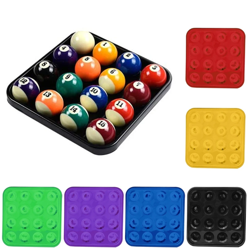 

Standard Billiards Pool Ball Tray for 16 Balls Billiard Ball Set Pool Accessory for Billiards Parlor Multicolor Snooker Accessor