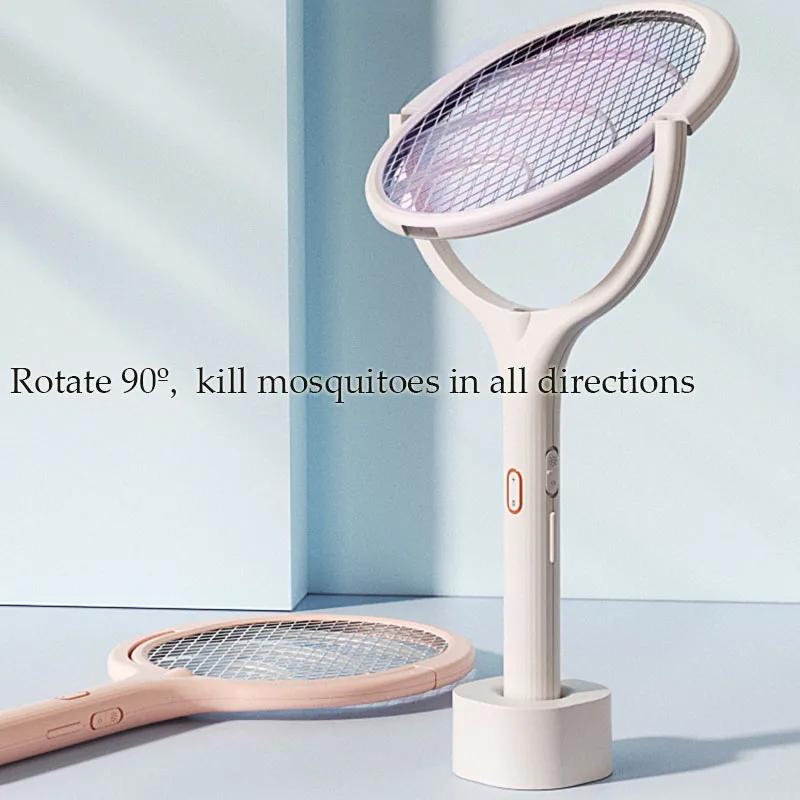 

5 In1 Mosquito swatter Mosquito Killer Lamp 90º Spin Adjustable Bug Zapper USB killer Rechargeable Mosquito Electric Fly Swatter