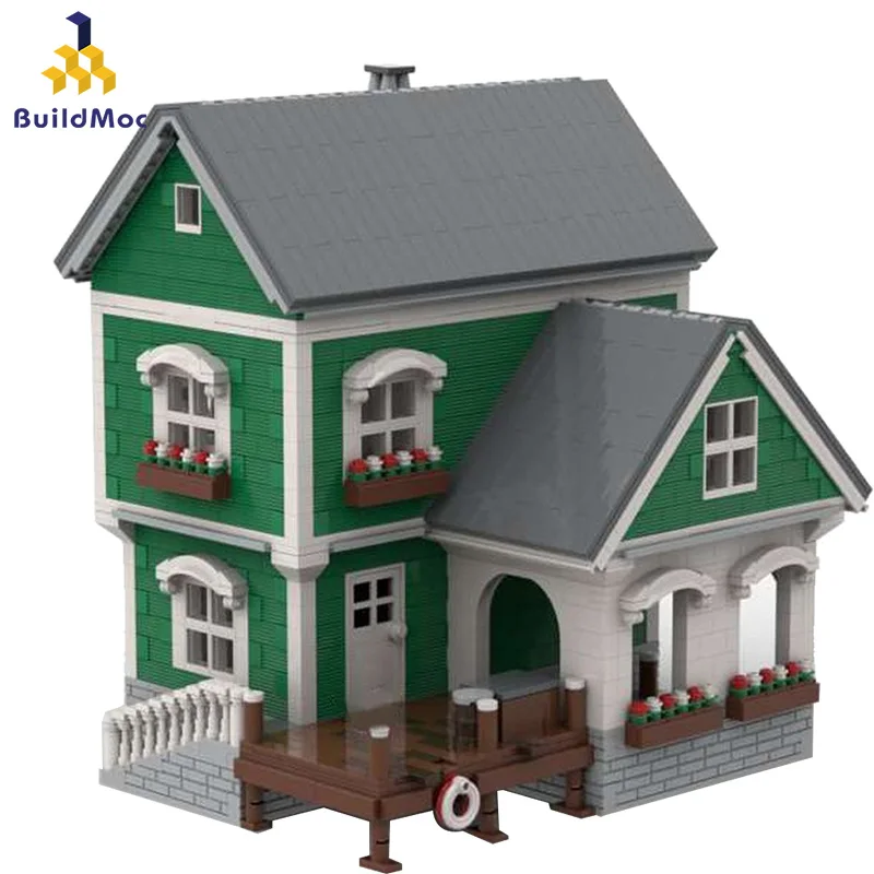 

Buildmoc 16050 40967 Dock House The Old Fishing Store 21310 City Creator Street View MOC Model Building Blocks