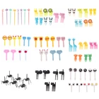 42 стили скотный двор плоды вилкой Mini нижнее белье с рисунком из мультфильма трусы закуски торт десерт еда палочки зубочистки бенто ланч вечерние Декор