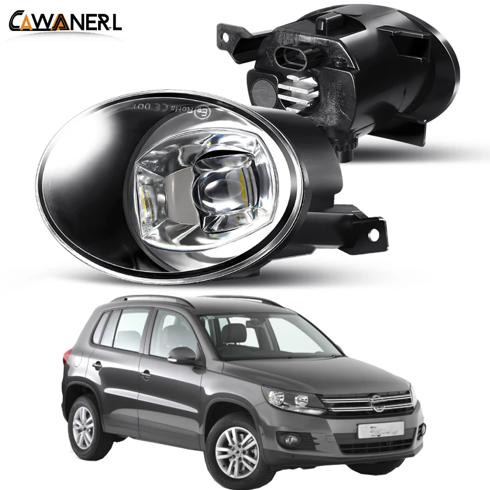 

2 X Canbus Fog Light Assembly For Volkswagen VW Tiguan (5N_) 2012-2016 30W 6000LM Car LED Lens Fog Daytime Running Lamp 9006 12V