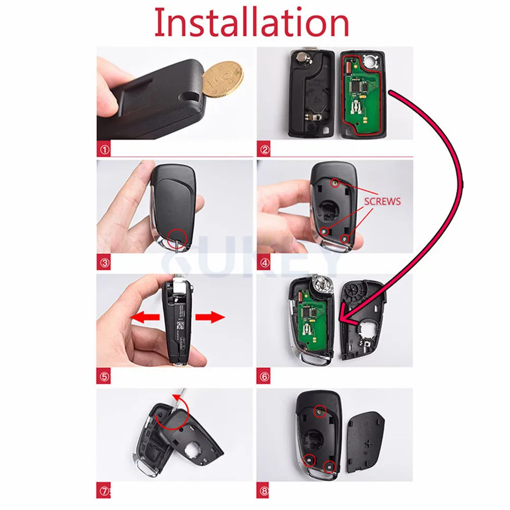 Корпус автомобильного ключа дистанционного управления CE0536 HU83 BLADE для Peugeot 308 207