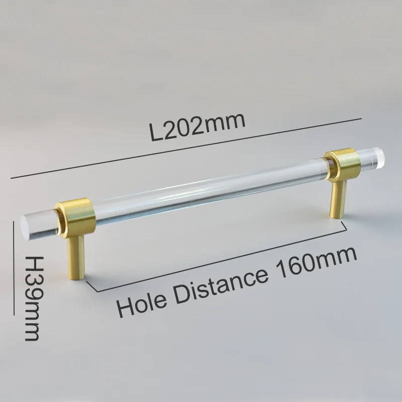 

Ручки для ящиков IHOMCASA золотые акриловые