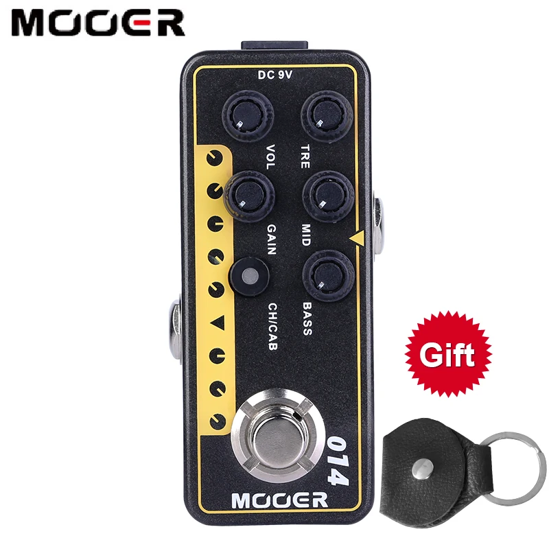 Mooer M014 Taxidea Taxus Electric Guitar Effects Pedal High Gain Tap Tempo Bass Speaker Cabinet Simulation Accessories Stompbox