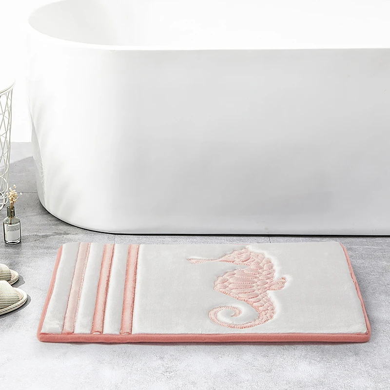 

Drymax Latest Memory Foam Bath Mat Absorbent Quick Dry Floral Pattern Fashionable Accent Rug Classic Tapis For Living Room 2022