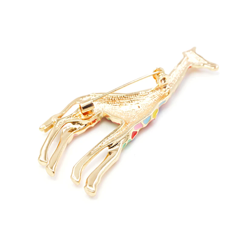 

Young Tulip Colorful Cute Giraffe Brooches Pins Enamel Brooch Fashion Jewelry for Women Dress Suit Accessories High Quality