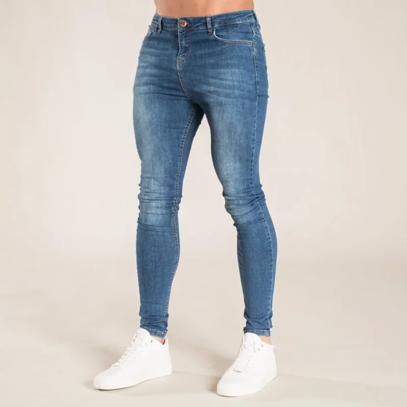 Новинка мужские обтягивающие джинсы 2020 узкие брюки рваные Стрейчевые штаны с