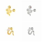 Женские винтажные серьги-гвоздики MC, маленькие серьги-гвоздики из серебра серьга со змеями пробы, 925 пробы, в стиле ретро