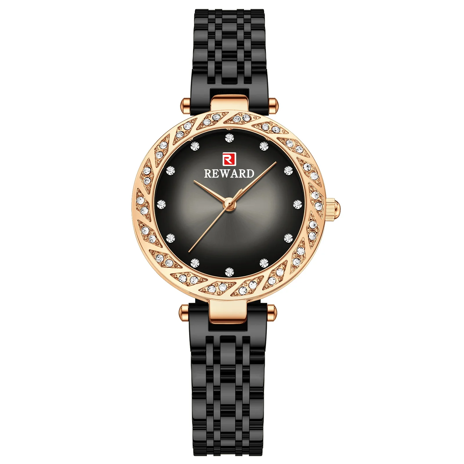 Gold Crystal Luxury Watch Woman Gradient Dial Stainless Steel Watch Band Waterproof Las Mujeres Relojes De Cuarzo Trendy Watches enlarge