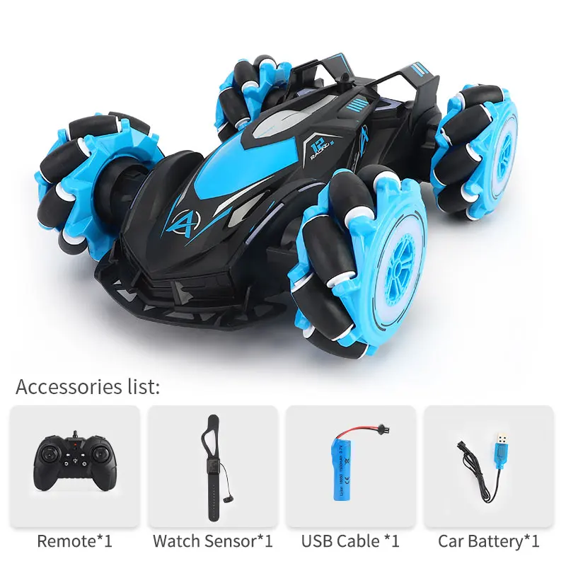 

RC Car 2.4G Gesture Sensor Remote Control Off-Road Vehicle LED Stunt Spray Twisting Car Music Deforming Car Kid Toys Gifts