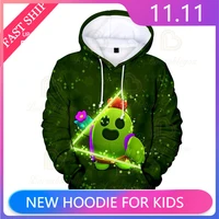 cartoon tops boys browlers mecha crow and star shooter kids hoodie max shooting game spike 3d jacket tops boys girls clothes