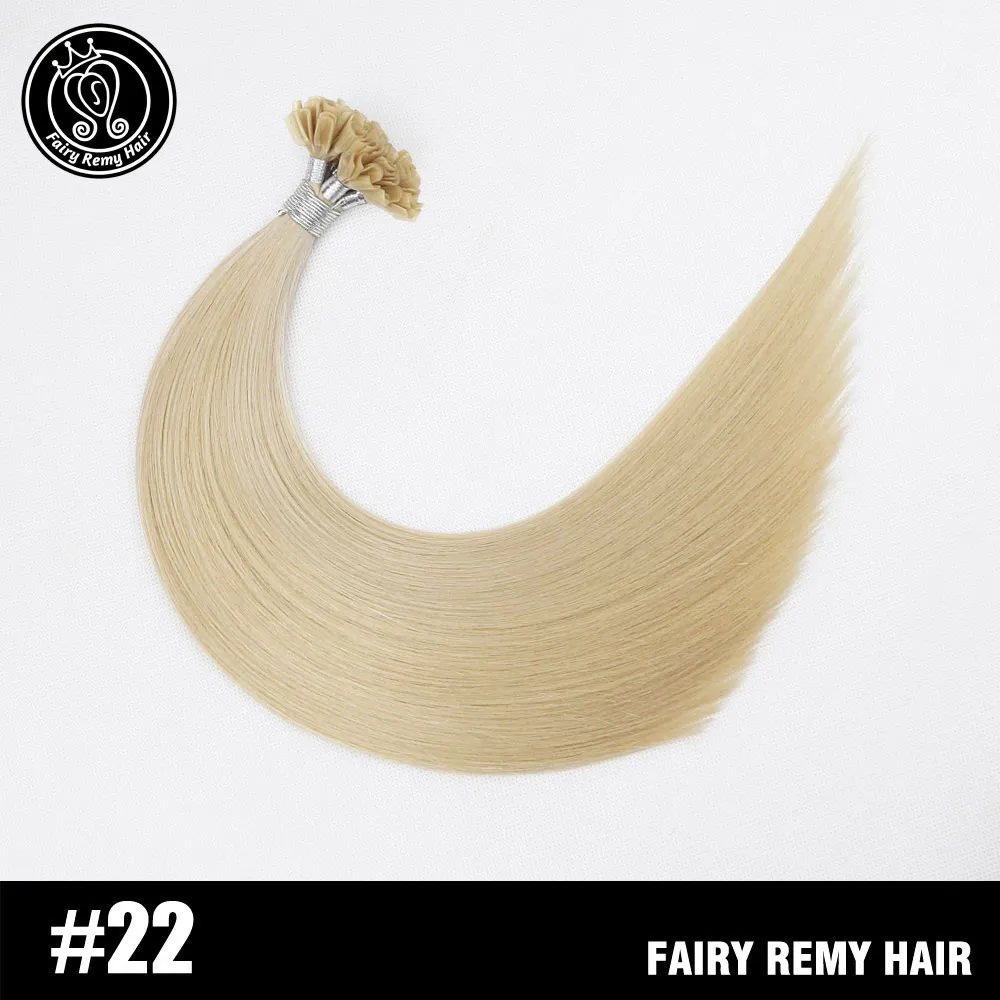 #22 Сказочные волосы remy 22 дюйма 1 г/прядь настоящие Реми натуральные u-кончики натуральные волосы для наращивания светлые цветные пряди волос на капсулах 50 г - Цвет: #22