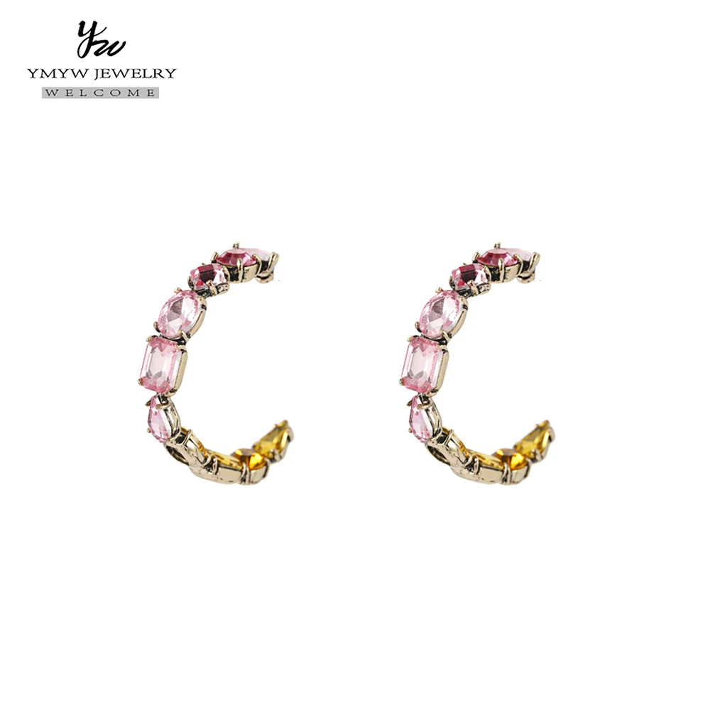 YMYW 2019 трендовые модные геометрические стеклянные очаровательные серьги капли со