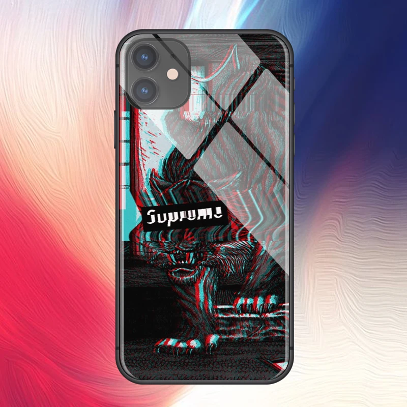 Черный Зверь модный стиль для iPhone SE 6 6s 7 8 plus x xr xs 11 12 mini Pro Max закаленное стекло