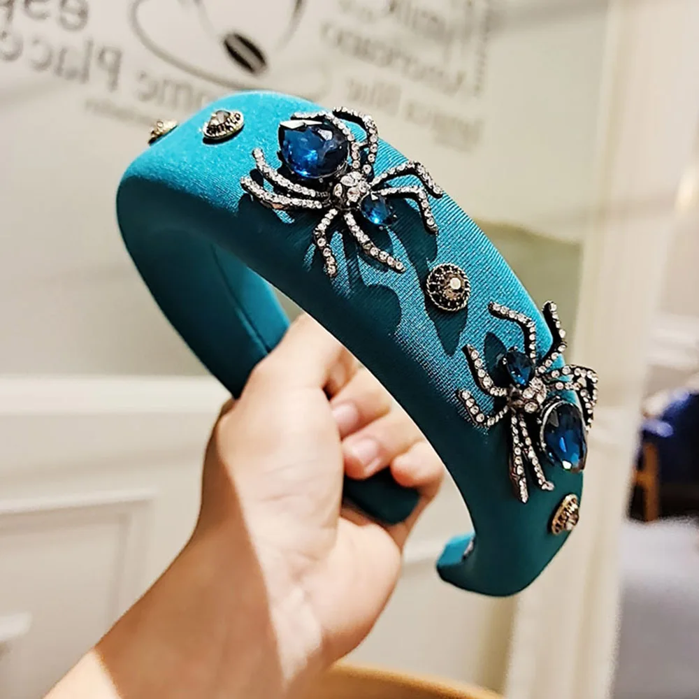 Женский обруч для волос в стиле панк роскошная повязка на голову с кристаллами и