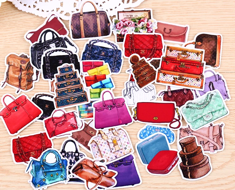 Модная одежда для девочек школьная сумка духи обувь наклейки водонепроницаемый