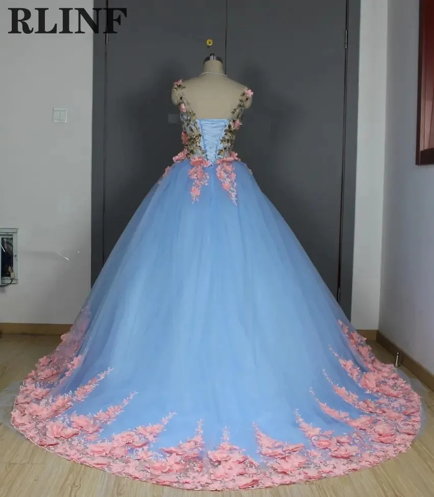 

Vintage hand flower V Neck Lace Appliques Ball Gown Custom Evening Dressezs