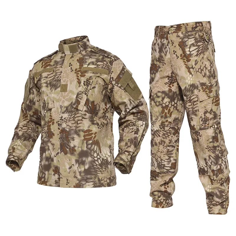 Мужской Камуфляжный армейский костюм с воротником стойкой Размеры S/M/L/XL цвет в