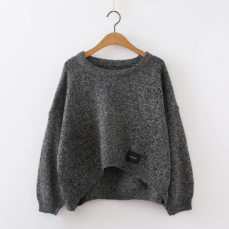 

2019 Autumn And Winter New Style Harajuku BF Style Sweater College Coat Loose-Fit Versatile Korean-style Students Pullover Knitt