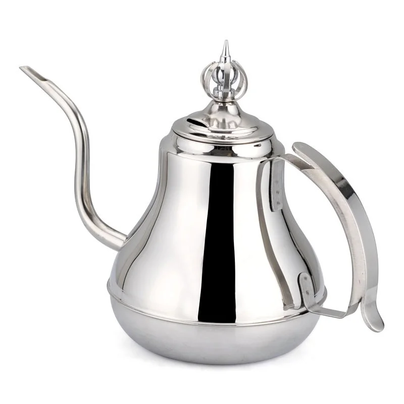

1.2L Gooseneck Kettle Stainless Steel Tea Pot with Tea Strainer Teapot Hotel Coffee Pot Induction Cooker Kettle Teaware Sets