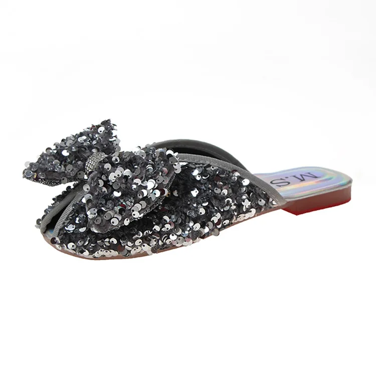 Женские сандалии летние шлепанцы со стразами женская обувь с острым носком