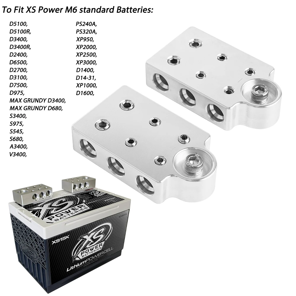 Плоские клеммы с ЧПУ подходят для стандартных аккумуляторов XS Power M6 D5100 D3400 D1400 XP2000