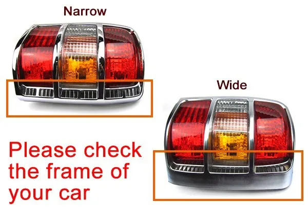 2PCS Widen Frame Chrome Tail Rear Combination Lamp Light For Mitsubishi Pajero Montero Shogun 2 II 1990-2004 MB831088 MB831089 | Автомобили