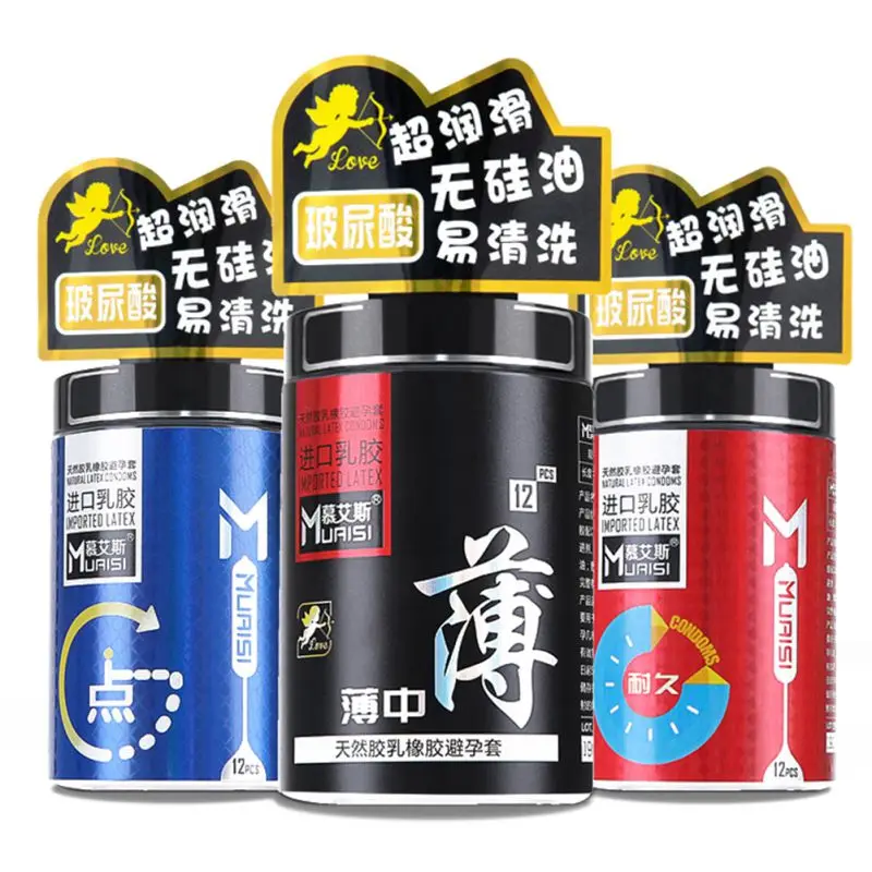 Презервативы из натурального латекса для мужчин 12 шт./лот|Ремни безопасности и