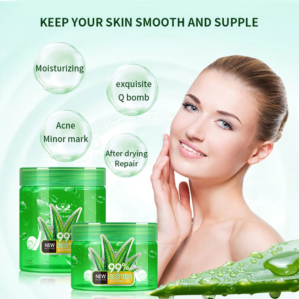 

Aloe Vera Gel Soothing Moisturizing Hydrating Skin Calming Skin after Sunburn Organic Aloe Gel for Face Body