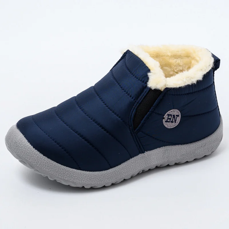 

Женские теплые ботинки, повседневные зимние ботинки на платформе, из хлопчатобумажной ткани, водонепроницаемые Нескользящие меховые женск...