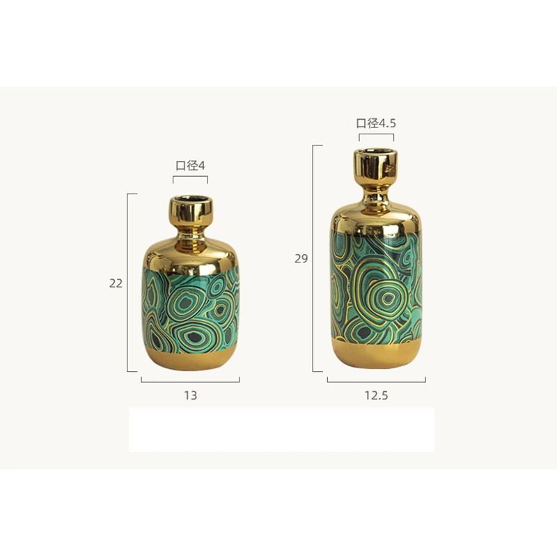 

SIMPLE ART LUXURY ELECTROPLATED CERAMIC VASE DECORATION MODERN HOME LIVING ROOM MODEL ROOM HOTEL HOME DECORATION HIGH-END GIFTS