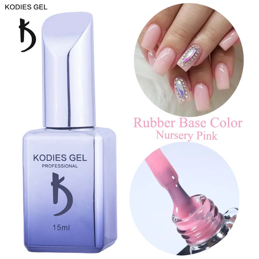 

KODIES GEL 2 IN 1 Gel Nail Polish 2021 NEW 15ML White Pink Jelly Translucent Rubber Base Gel Varnish Semi Permanent UV Nails