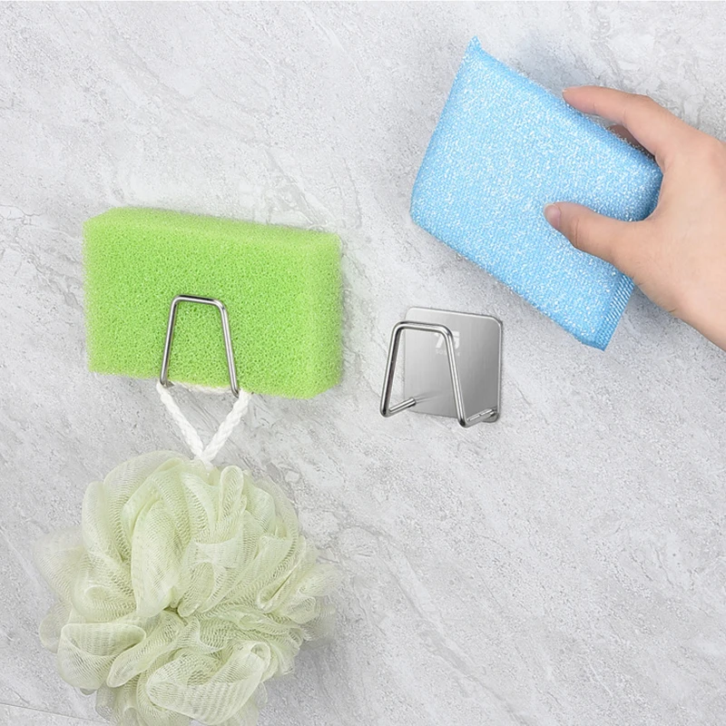 

Kitchen Stainless Steel Kitchen Sponge Holder Brush Soap Dishwashing Liquid Drainer Kitchen Bathroom Sundries Organizers