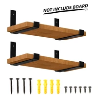 2pcs shelf brackets heavy duty wall mounted lip bracket for floating shelves diy home table bench furniture hardware bracket