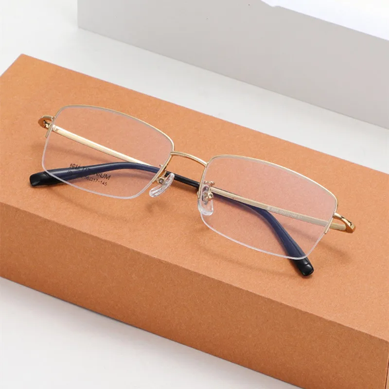Оправа для очков Мужская с простым титановым покрытием Легкая удобная