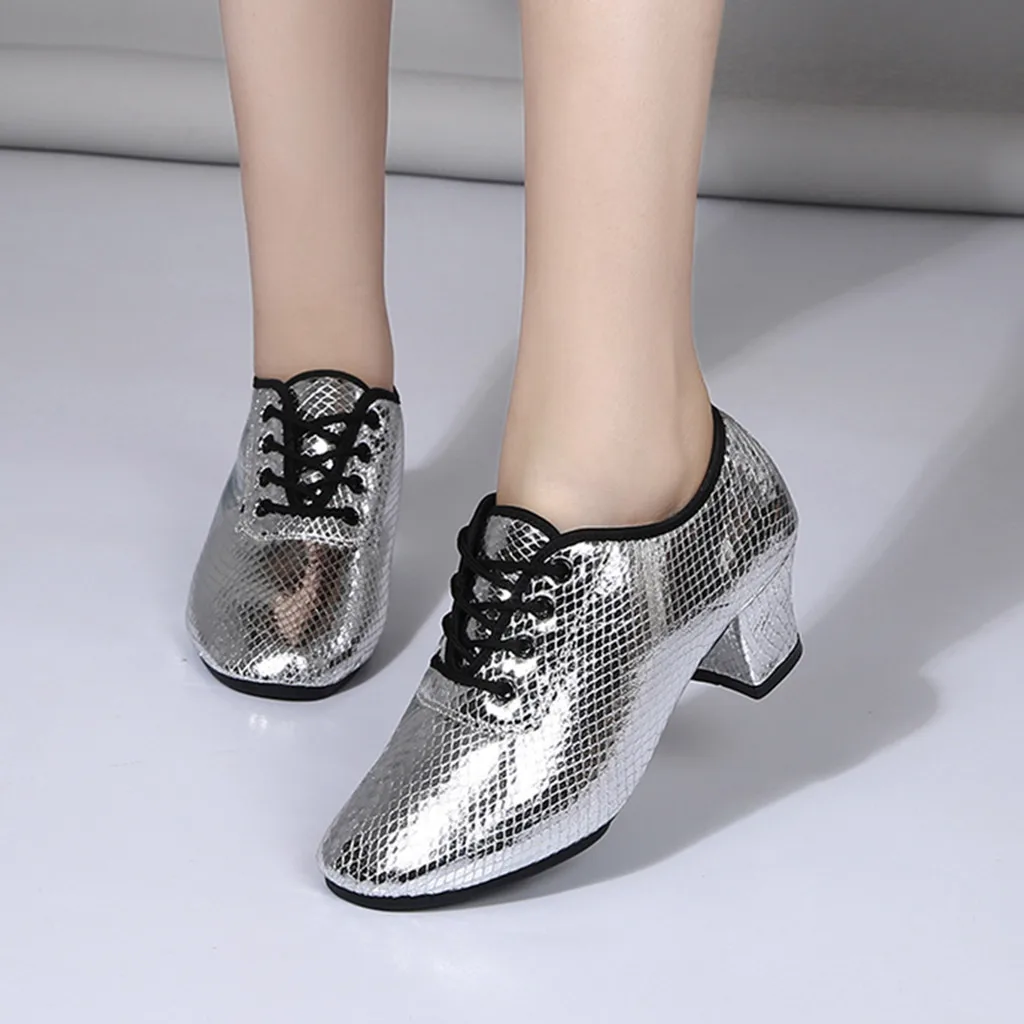 Сандалии Женские однотонные для танцев румбы вальса бальных латиноамериканской