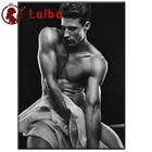 Полноразмерная круглая алмазная живопись, черно-белая сексуальная мужская мозаика, алмазная стразы, вышивка крестиком, вышивка крестиком