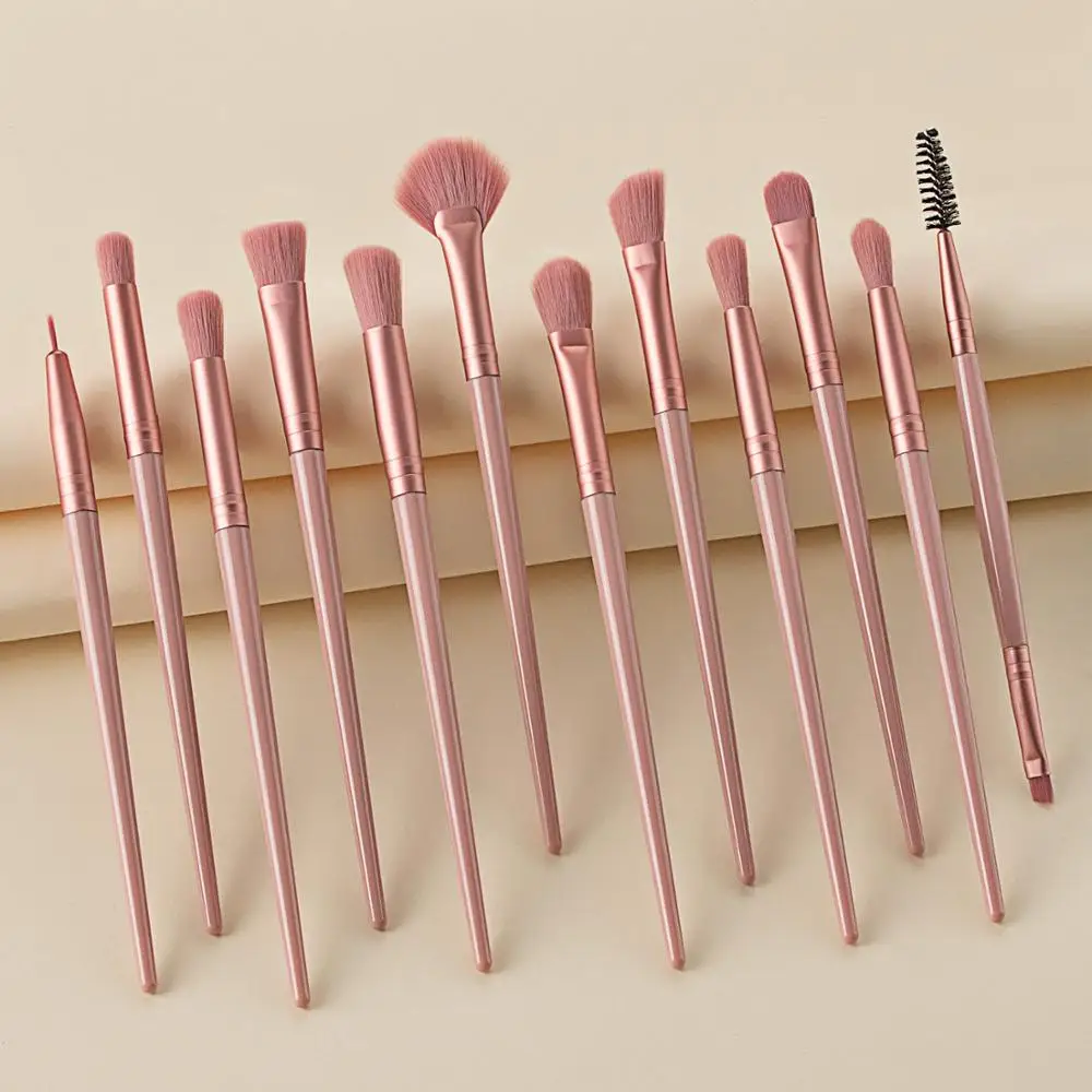

Makeup Brushes Set 12Pcs Professional Eyebrow Eyeshadow Eyeliner Make Up Blending Brush Cosmetic Kit Beauty Tools Synthetic Hair