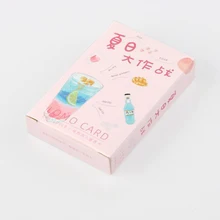 28 шт./упак. Kawaii; разноцветная летняя напиток жизни мини ломо карты Почтовые открытки поздравительная открытка на Рождество и подарок на год канцелярских принадлежностей