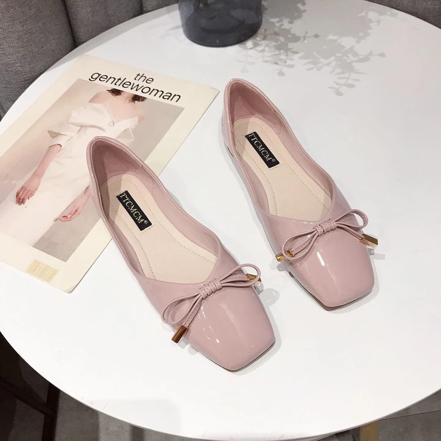 

Shoes Woman Flats Modis All-Match Shallow Mouth Square Toe Elegant Casual Female Sneakers Dress Summer 2021 Comfortable On Heels