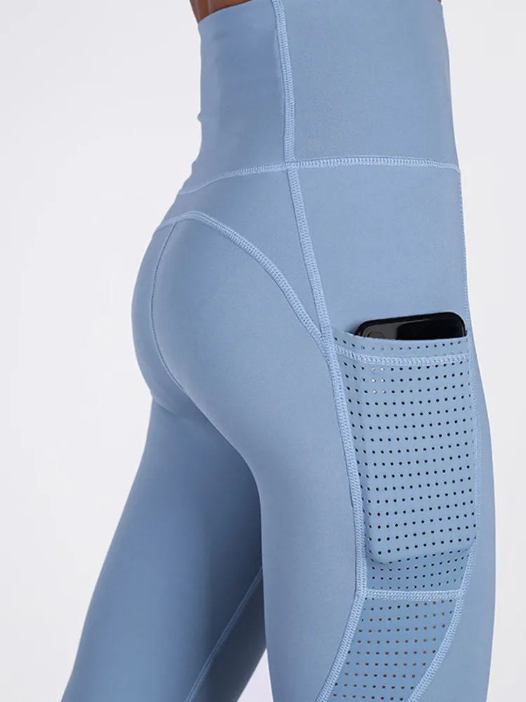

Sports Leggings For Fitness Women High Waist Thin style Outdoor Legging With Pocket, Tummy Control Tight Yoga Pants Leggings