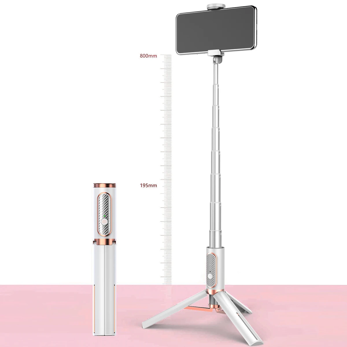 

3 in 1 Wireless Bluetooth Foldable Aluminum Alloy Mini Tripod Expandable Monopod with Remote Control