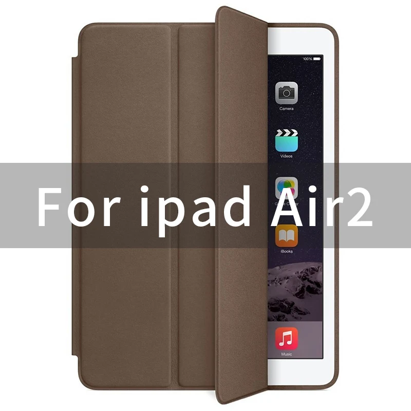air2-Brown Чехол для iPad air 2 air1, 9,7 дюймов, чехол с 1:1 магнитом, умный Авто спящий чехол с откидной крышкой, кожаный чехол A1566 A1567 A1474 - Цвет: air2-Brown
