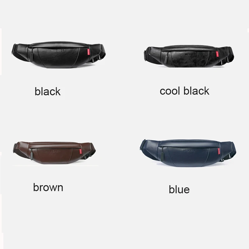 

Men's Waist Packs Male Pu Leather Fanny Pack Belt Bag Phone Pouch Bags Travel Waist Pack Male Small Waist Bag Leather Pouch