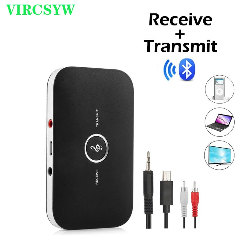 Аудио приемник-передатчик VIRCSYW Bluetooth 5 0 2 в 1 USB RCA 3 мм AUX разъем стерео музыка