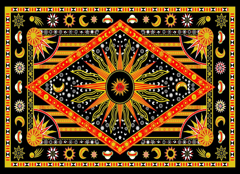 Красочные Гобеленовые настенные гобелены Висячие психоделические небесные