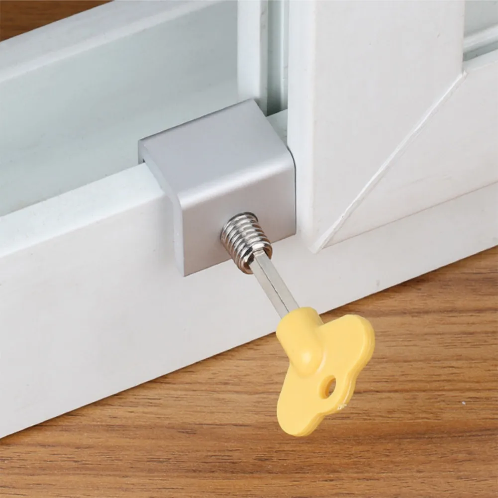 Sliding Sash Stopper Locks Security Anti-theft Window Lock Baby Safety Door Aluminum Alloy | Обустройство дома